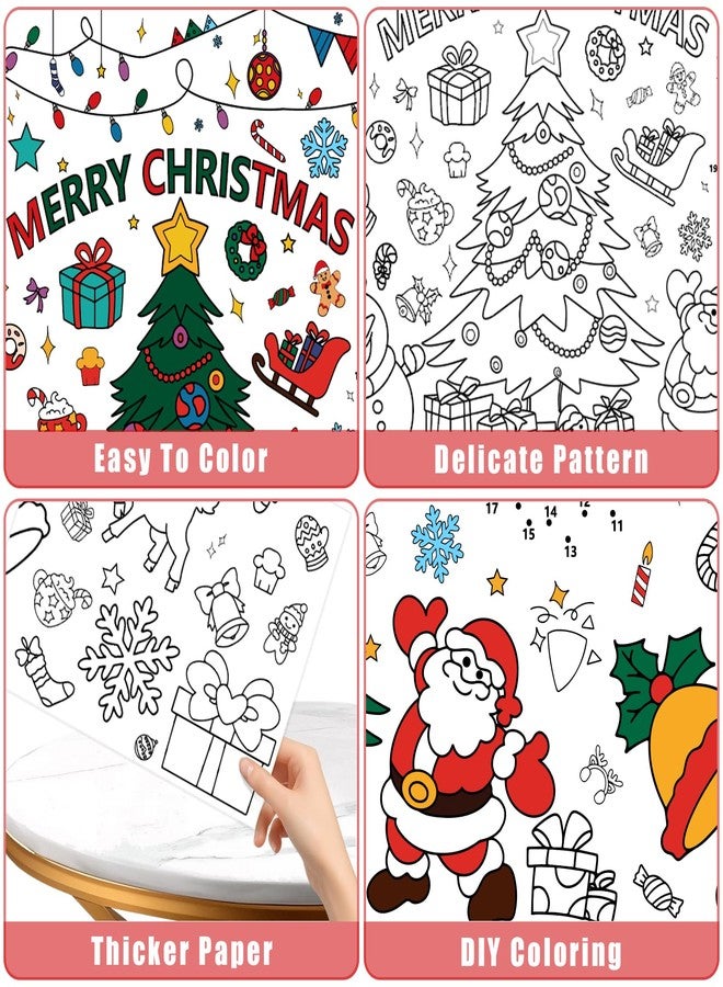 PADELO Giant Merry Christmas Coloring Poster - Large Christmas Tree Coloring Tablecloth, DIY Xmas Table Cloth Jumbo Banner Paper Craft for Gifts Activities Xmas Party Favors Supplies Decor, 30 x 72 Inch - Image 5